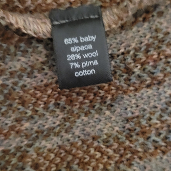 Peruvian Connection Long Multicolor Knit Open Cardigan SZ M - Picture 10 of 12